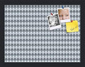 PinPix 16x12 inch Cork Bulletin Board. This Decorative Framed Pin Board Comes with Diamond Pattern in Grey and Blue Design and Satin Black. Ideal for Home, Office Decor or School (PinPix-227) by PinPixBulletinBoards