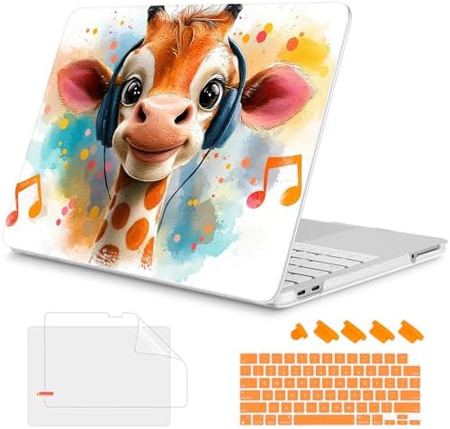 Mektron Case for 2026 MacBook Neo 13-inch A18 Pro chip A3404 Laptop Cover with 13-inch (Diagonal) Liquid Retina Display+ Keyboard Cover+ Screen Protector, Cute Giraffe by Mektron