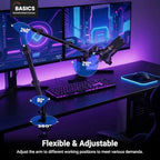 NEEWER BASICS Microphone Boom Arm, 31" Flexible Mic Desk Stand Mount, Compatible with Blue Yeti FIFINE AM8 K669B HyperX QuadCast S SoloCast AT2020 Shure SM7B MV7 for Gaming Streaming Recording, MS050 - Image 2