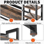 IBVIVIC Desktop Shelf, 32.3'' Desktop Organizer Shelf for Computer Monitor, 4 Tier Hutch Storage Rack for Home Office Dorm, Rustic Brown - Image 5