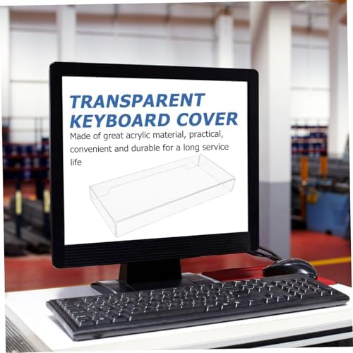 Cabilock Acrylic Keyboard Cover Large 19.3X8X2.4 Inch Waterproof Dustproof Keyboard Protection Cover for Desktop Computer Mechanical - Image 6