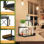 LASZOLA Plant Stand Indoor Tabletop Shelf Small for Desk, Wooden Black - Image 6