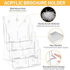 SafeWays 4 Tier Acrylic Brochure Holder 8.5 x11" & 2 Business Card Holders - Image 3