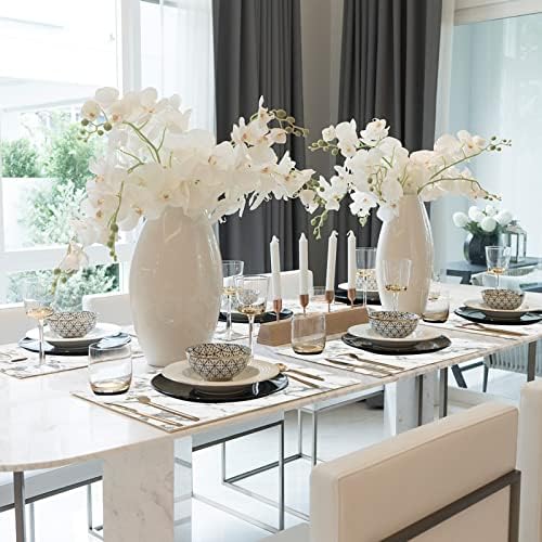 Faux Leather Placemats Set of 6,Heat Resistant Placemats for Dining Table, Easy Clean Non-Slip Place Mats, Waterproof Stain Resistant Wipeable Washable PU Table Mats, (Marble) - Image 7