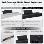 88 Keys Piano Keyboard Cover-Waterproof, Dustproof & Pet Hair Resistant– Premium Soft Thick Fabric, Easy Clean, Seamless & Elegant Digital Piano Protector for Home & Studio Use (Black) - Image 3