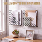 Wenqik 6 Pcs Wall Mounted File Organizer, Metal Magazine Basket with Nails - Image 4