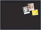 PinPix 20x14 inch Cork Bulletin Board. This Decorative Framed Pin Board Comes with Diamond Pattern in Black Design and Satin Black. Ideal for Home, Office Decor or School (PinPix-120) - Image 2