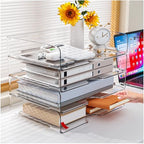 Paper Organizer Letter Tray, 4-Pack Acrylic File Organizer, Clear - Image 2