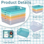 12 Pack Turn‑In Paper Trays for Classroom, Morandi - Image 3