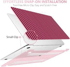 DONGKE Case for MacBook Air 13 Inch (2021-2018 Models A2337 M1/A2179/A1932), Red & Pink Stripes Hard Shell Case with Keyboard Protector, Compatible with Retina Display and Touch ID - Image 6