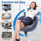 CushZone Extra Large Seat Cushion, Sciatica Support for Chair, Light Grey - Image 5
