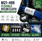 1 Pack Compatible with Brady M21-750-499 Nylon Label, Black/White, .75x16' - Image 4