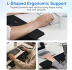 UnivoColors PostureUp L-Shaped Desk Long Wrist Rest Elbow, Non-Slip, Memory Foam, Desk Edge Support, Ergonomic Design for Long-Hour Work (23.6 * 3.9 inch One-Piece Design,Grey) - Image 6