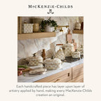 MACKENZIE-CHILDS Enamel Recipe Box, Brown-and-White Mocha Check - Image 6