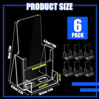 Wenqik Acrylic Brochure Holder with Business Card 4.1 Inch Rack Card Holder Pamphlet Display Stand Organizer for Menu Flyer Magazine Office Booklets(6 Pcs) - Image 2