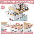 SYKIARIOL Rolling Storage Utility Cart with 5 Drawers,Colorful - Image 3