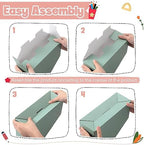 Colarr 24 Pcs Morandi Cardboard Magazine File Holder with Label Stickers - Image 4