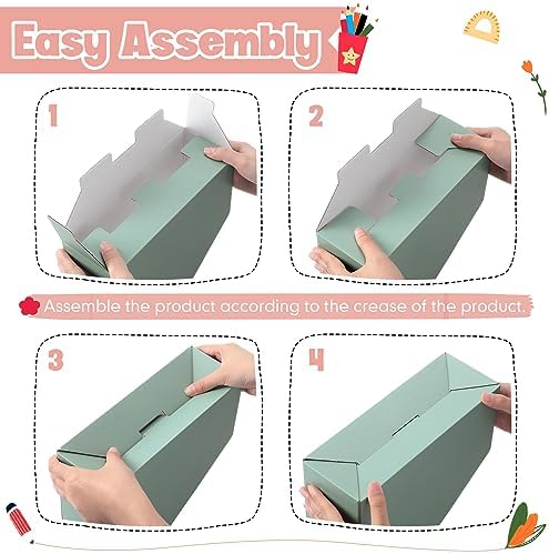 Colarr 24 Pcs Morandi Cardboard Magazine File Holder with Label Stickers - Image 4
