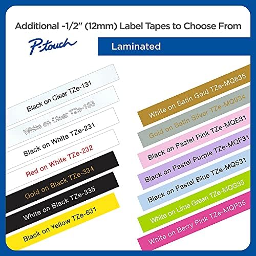 Brother Genuine P-Touch TZe-231 4-Pack Tape (TZE2314PKB) ½” (0.47” or 12mm) x 26.2 ft. (8m) Laminated Black on White, (for use with PT-D210, PT-H110, PT-D220, PT-D410, PT-D600 Label Makers) - Image 5