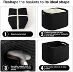 ICERZCZ Storage Baskets for Organizing & Shelves, Woven Cotton Rope Organization Bins for Dog Toys, Clothes, Books, Nursery Organizer, 15"Lx11''Wx9.5''H, (4 Packs) Black - Image 7