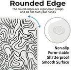 Tempered Glass Gaming Mousepad, 16x20 inch Mountains White Tempered Glass Mousepad, Professional Esport MousePads, Durable Mouse Mat, Smooth Surface - Image 4