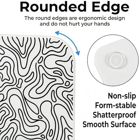 Tempered Glass Gaming Mousepad, 16x20 inch Mountains White Tempered Glass Mousepad, Professional Esport MousePads, Durable Mouse Mat, Smooth Surface - Image 4