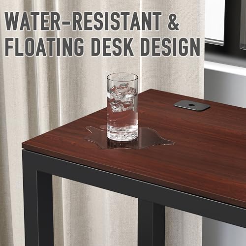 SHW 55 x 60 Commercial-Grade L-Shape Corner Office Computer Desk, Cherry - Image 5