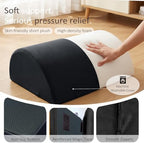 Foot Rest Under Desk, Non-Slip Footrest with 3 Adjustable Heights for Under Desk at Work, Ergonomic Desk Foot Stool with Washable Cover for Leg Rest, Desk, Home, Office, Chair (Black) - Image 5