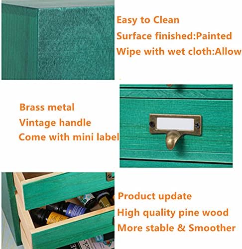 GoooodGIFT Wooden Drawers Small Wooden Box with Drawer, Green - Image 6