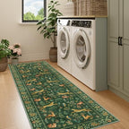 DUKINO 2x7 Runner Rug for Hallway, Washable Kitchen Rugs Non Slip, Green - Image 6