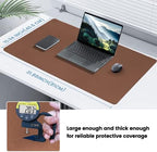 Desk Mat Wireless Charging Mouse Pad Large 32x16 Journey Desk Pad Mat with Wireless Charger Waterproof Leather Computer Mat with Phone Charger Mousepad Non-Slip for Keyboard and Mouse - Image 6
