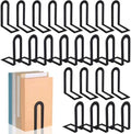 Chunful 24 Pcs Black Metal BookEnds Shelves, 5.5 x 3.75 x 2.25 in by Chunful