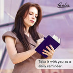 feela 5 Pack Journal Notebook Bulk for School, Hardcover Business Notebooks Classic Ruled Lined Journals with Pen Holder for Work Note Taking, with 5 Black Pens, 120 GSM, 5.1”x8.3”, A5, Purple - Image 6