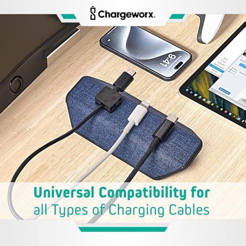 Magnetic Cable Organizer 4 Pack, Weighted Non-Adhesive Cord Holder for Desk - Image 6