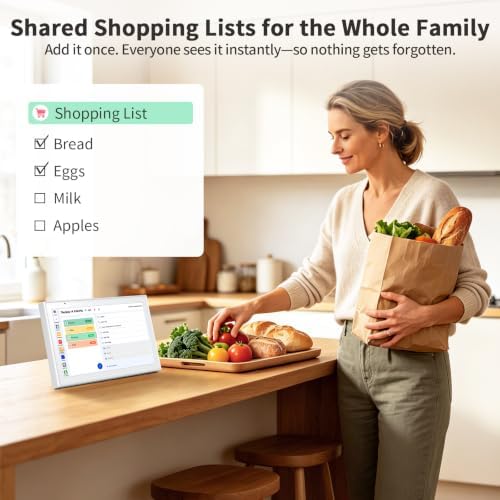 Digital Calendar, 10.1" Smart Touchscreen Electronic Family Calendar Organizer with Calendar Sync, Chore Chart, Meal Planner, To-Do Lists & Digital Photo Frame, Wall or Desk Mountable - Image 5