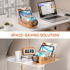 Pezin & Hulin Bamboo Charging Station for Multiple Device Phone Watch Stand - Image 5