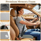 TranquilRelax Memory Foam Seat Cushion for Office Chair, 3-Inch, Light Gray - Image 3