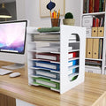 Natwind 7-Tier Office File Organizer For Desk,Paper Sorter,White by Natwind