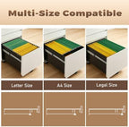 Approgreent 3 Drawer Mobile File Cabinets for Home Office - Image 6