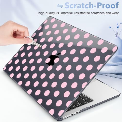 May Chen for M5 MacBook Air 13.6 Inch Case 2026 2025 2024-2022 Release M5 A3449 M4 A3240 M3 A3113 M2 A2681, Plastic Hard Shell Case for MacBook Air 13.6" with Retina Display, Black Dots - Image 4