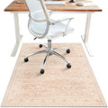 48"x60" Office Chair Mat for Hardwood Floor, Non-Slip Washable Dusty Pink by BESBLEE