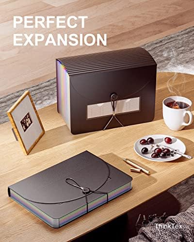 ThinkTex 12 & 26 Pockets Expanding File Folder，Monthly Bill Receipt Documents Organizer, Larger Capacity, Letter/A4 Size - Image 4