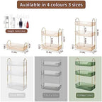 Akinbas 3 Tier Bathroom Organizer Countertop Makeup Perfume Tray Skincare Organizer for Bathroom Dresser Vanity (Gold) - Image 2