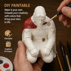Warrior Pen Holder for Desk, Fallen Hero Pencil Holder, White Resin - Image 3