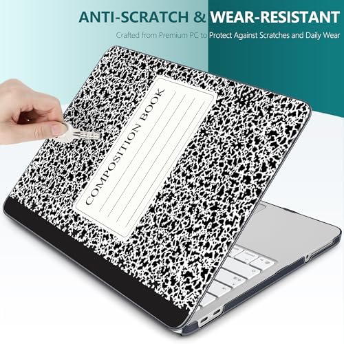 DONGKE Compatible with MacBook Neo 13 Inch Case 2026 A3404 A18 Pro chip & Touch ID, Plastic Hard Shell with Keyboard Cover, Screen Protector & Dust Plugs, Composition Book - Image 6