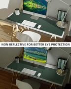 Leather Desk Pad Protector,Mouse Pad,Office Desk Mat, Non-Slip PU Leather Desk Blotter,Large Desk mat,Waterproof Keyboard mat for Office/Home/Decor (Dark Green,48" x 24") - Image 6