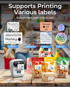 Phomemo M110 Label Maker with 3 Tapes, Portable Thermal Printer, White - Image 3