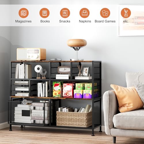 EasyPAG Rolling Cart with 2 Storage Drawer, Under Desk Filling Cabinet with Mail Sorter, Pull Out Hanging File Rack for Letter Size Folders, Mobile Utility Craft Cart for Home Office, Black - Image 6