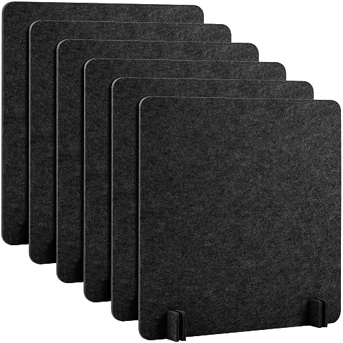 6 Pcs Acoustic Desk Divider Partition Privacy Panel 24 x 24",Dark Gray by Kisston