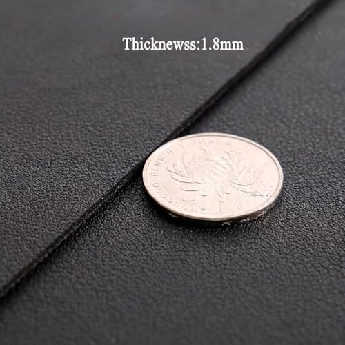 Leather Table Cover, Reversible Double-Sided, 1.8mm Thick, 24x60 Inch, Protector for Rectangular Tables, Waterproof & Oil Resistant for Dining Table, Office Desk, Dresser(Black+Black) - Image 4